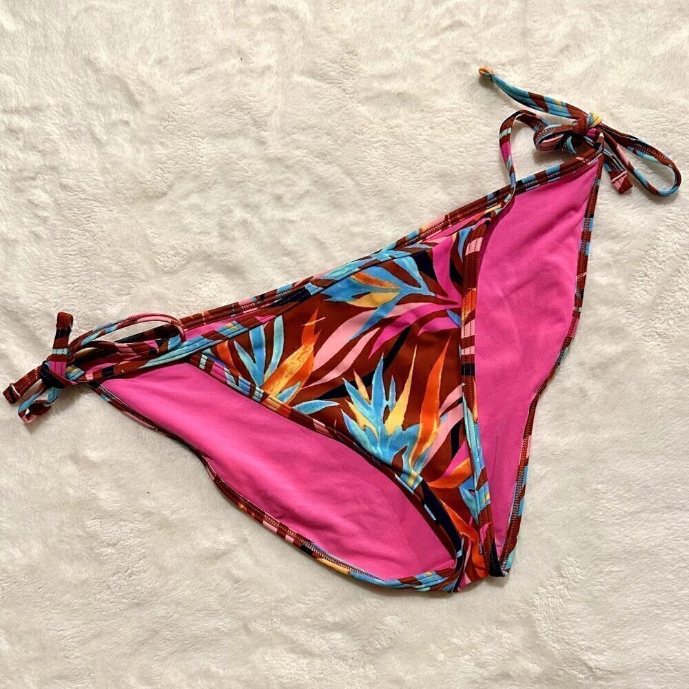 Aerie Swim Floral String Cheeky Bikini Bottoms - Size Medium
